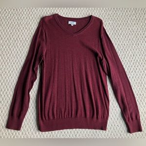 Men’s Croft & Barrow Medium V Neck Sweater Dark Red/Burgundy Soft